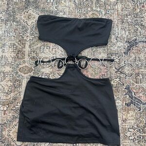 SHEIN Black Dress with Cut-Out Design